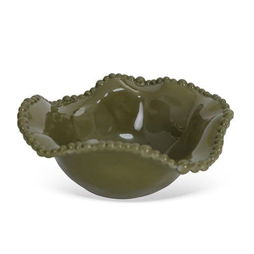 Conjunto com 4 mini bowls de melamina Dots verde