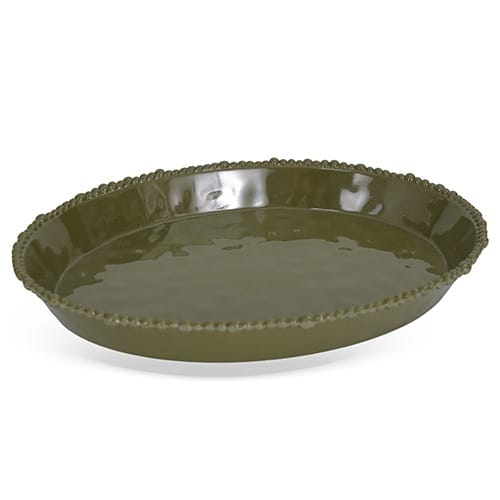 Travessa retangular de melamina Dots verde