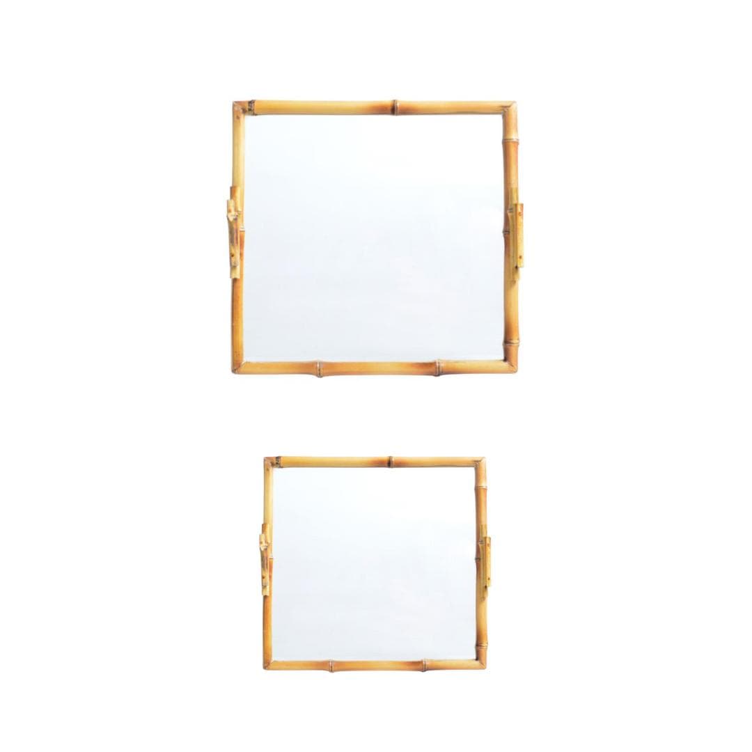 FineLeaf BANDEJA DE BAMBU <BR> KIT COM 2 QUADRADAS