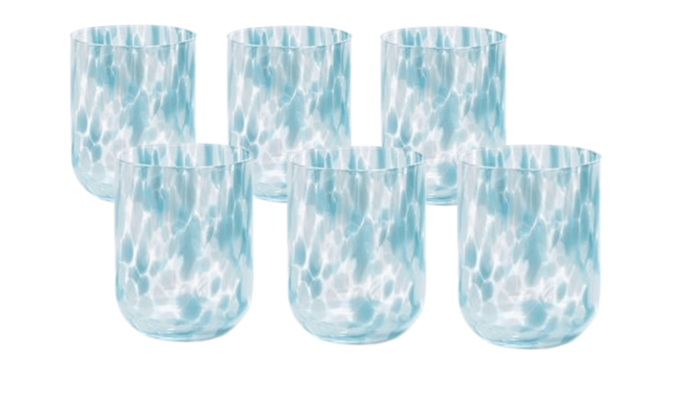 FineLeaf Copo Murano  <br> AZUL - 6 Unidades