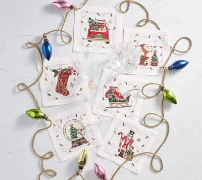 FineLeaf Guardanapos de Coquetel Guardanapos de Coquetel <br>  kim Seybert NATAL
