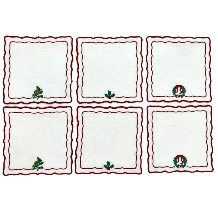 FineLeaf Guardanapos de Coquetel Guardanapos de Coquetel <br>  NATAL Mix and Match