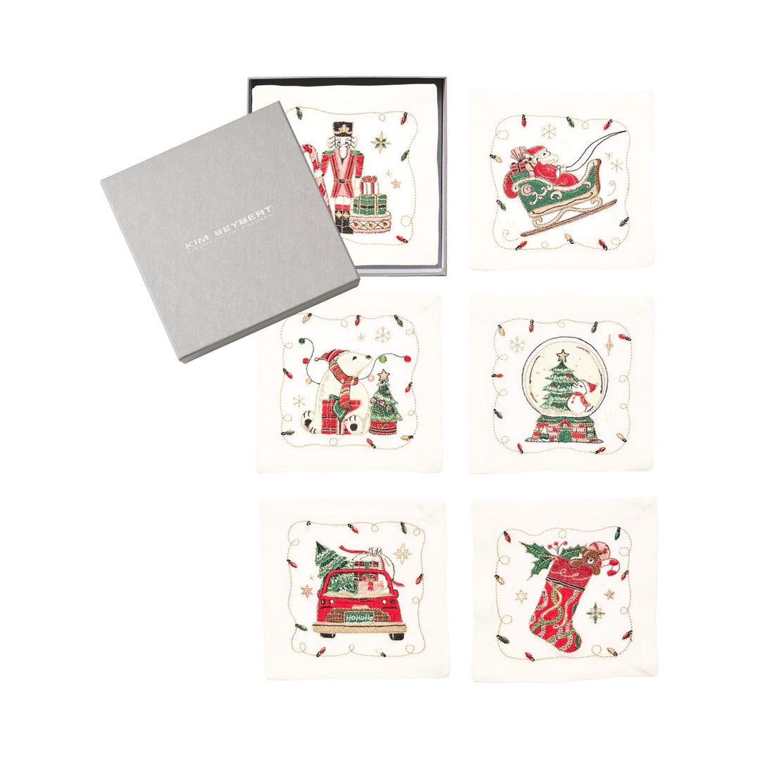 FineLeaf Guardanapos de Coquetel Guardanapos de Coquetel – kim Seybert NATAL