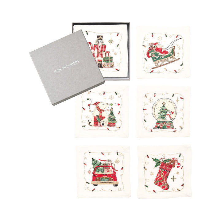 FineLeaf Guardanapos de Coquetel Guardanapos de Coquetel – kim Seybert NATAL