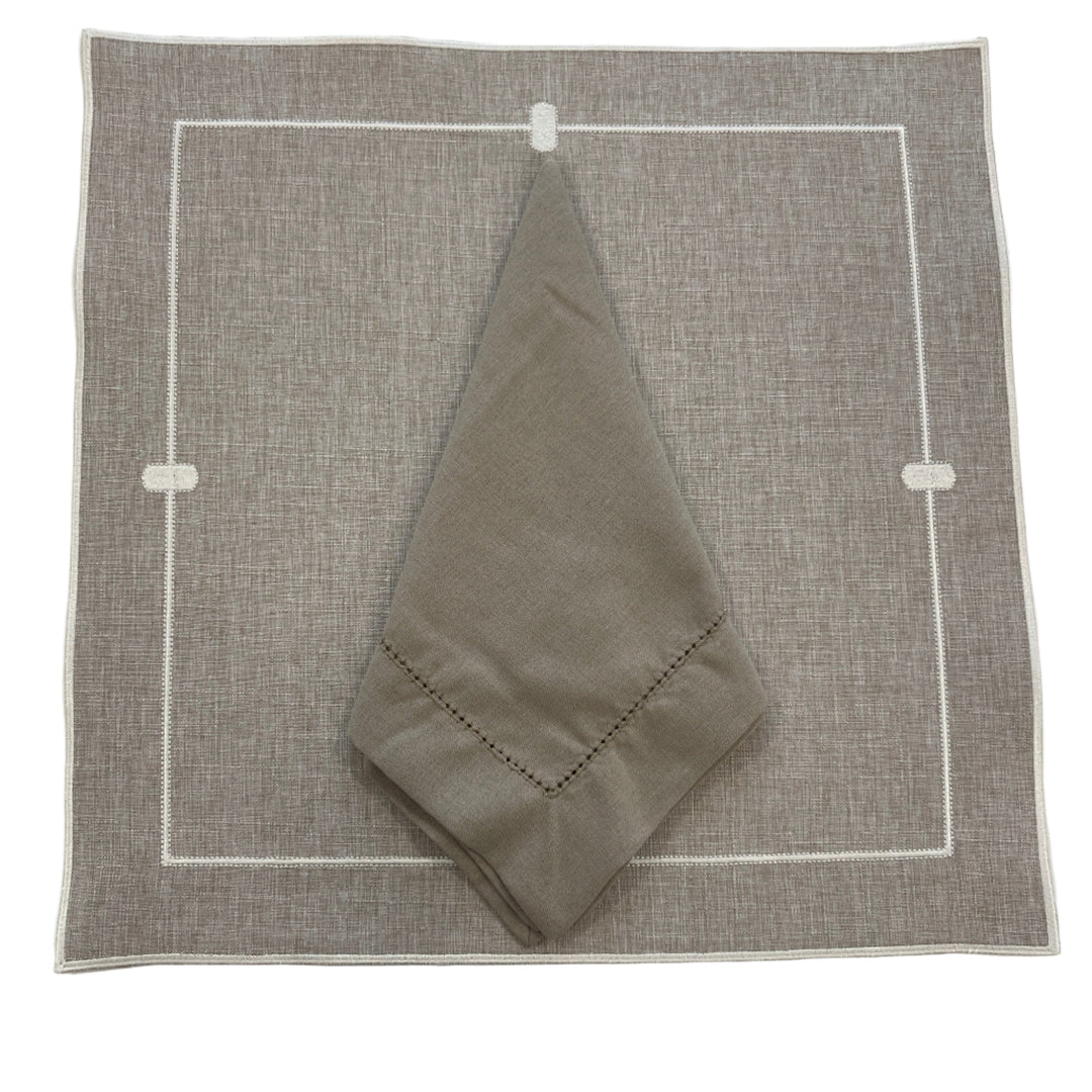 FineLeaf Guardanapos de Mesa Burlywood Guardanapos de Mesa <br> PONTO AJOUR