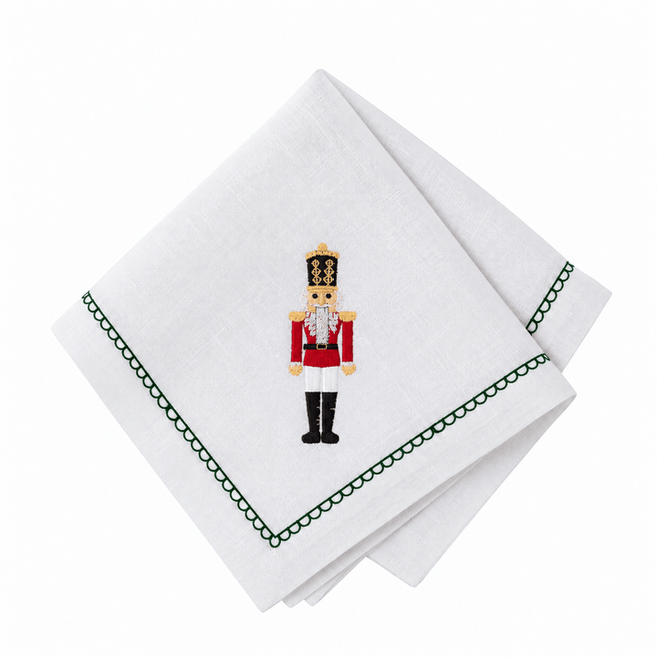 Guardanapos Quebra-Nozes Vermelho, Kit com 4, guardanapo dobrado