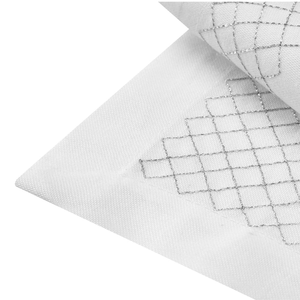 FineLeaf Guardanapos de Mesa Guardanapos de Mesa <br> Bordado em Prata