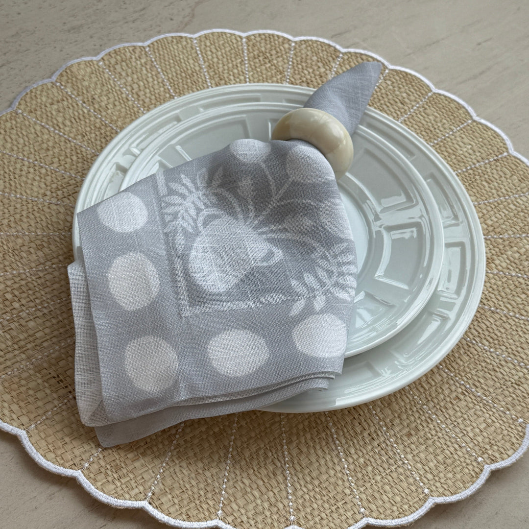 FineLeaf Guardanapos de Mesa Guardanapos de Mesa <br> Grey Kit com 6 unidades