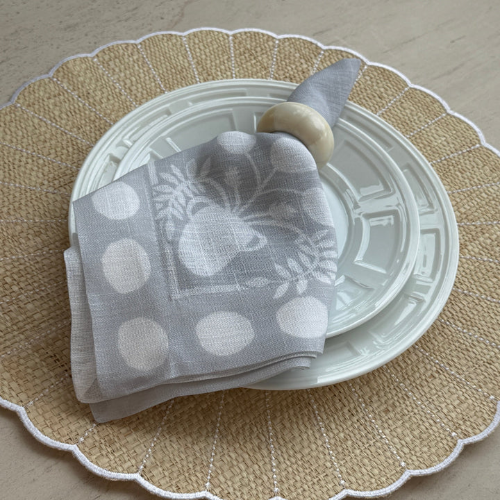 FineLeaf Guardanapos de Mesa Guardanapos de Mesa <br> Grey Kit com 6 unidades