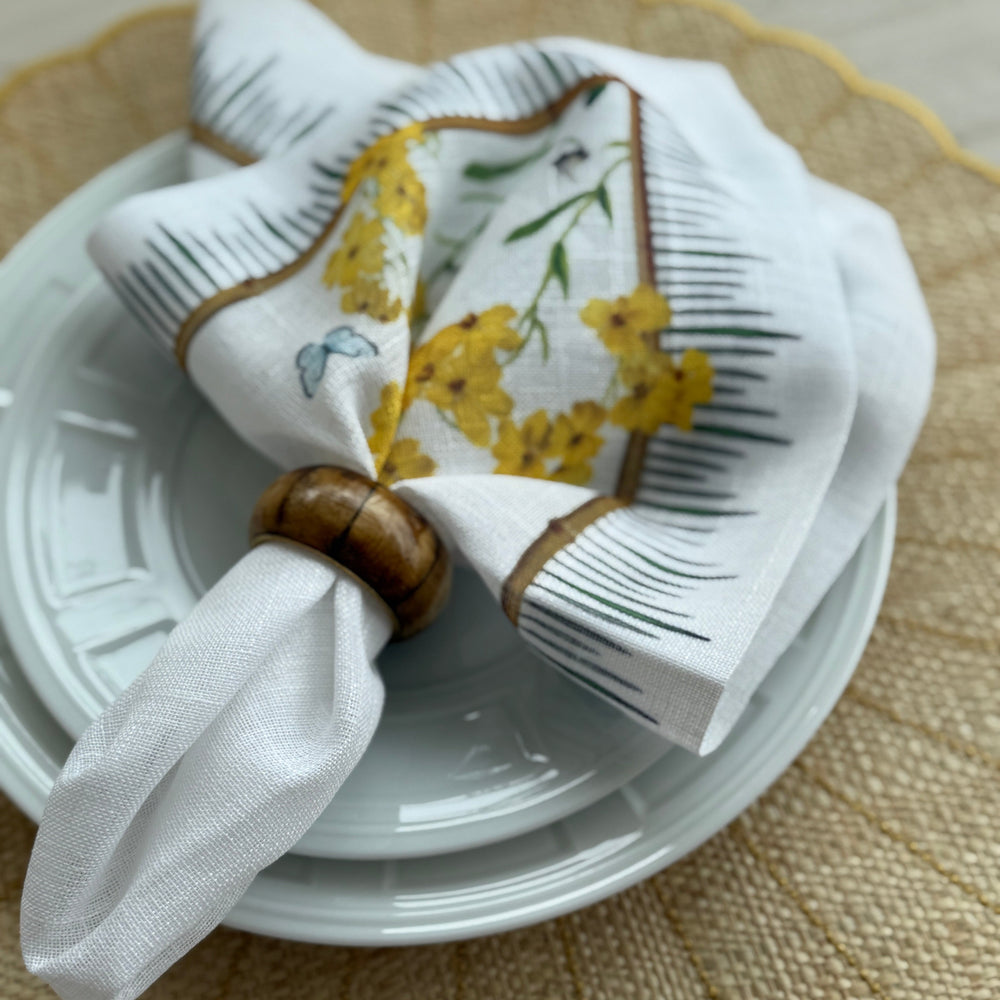 FineLeaf Guardanapos de Mesa Guardanapos de Mesa <br> Jardim Florido Kit com 6
