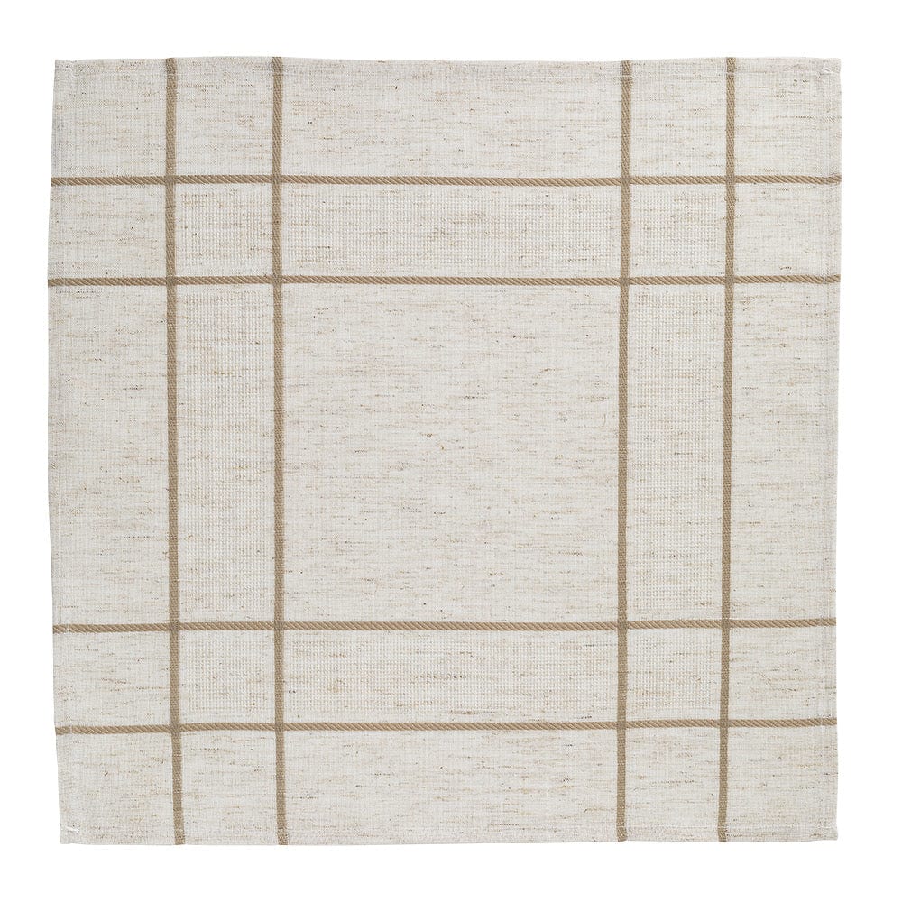 FineLeaf Guardanapos de Mesa Guardanapos de Mesa <br> Xadrez Bege