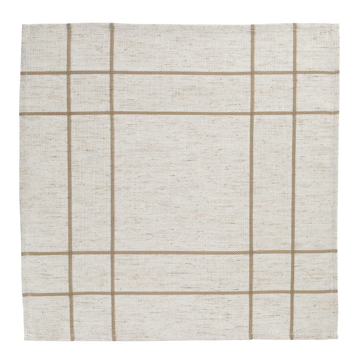 FineLeaf Guardanapos de Mesa Guardanapos de Mesa <br> Xadrez Bege
