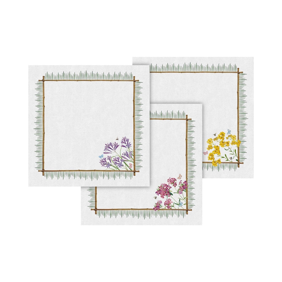 FineLeaf Guardanapos de Mesa Guardanapos de Mesa – Jardim Florido Kit com 6