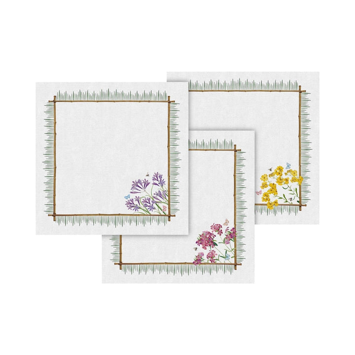 FineLeaf Guardanapos de Mesa Guardanapos de Mesa – Jardim Florido Kit com 6