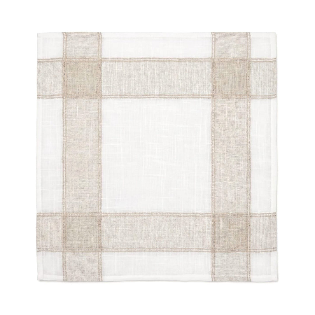 FineLeaf Guardanapos de Mesa Guardanapos de Mesa – Xadrez Bege