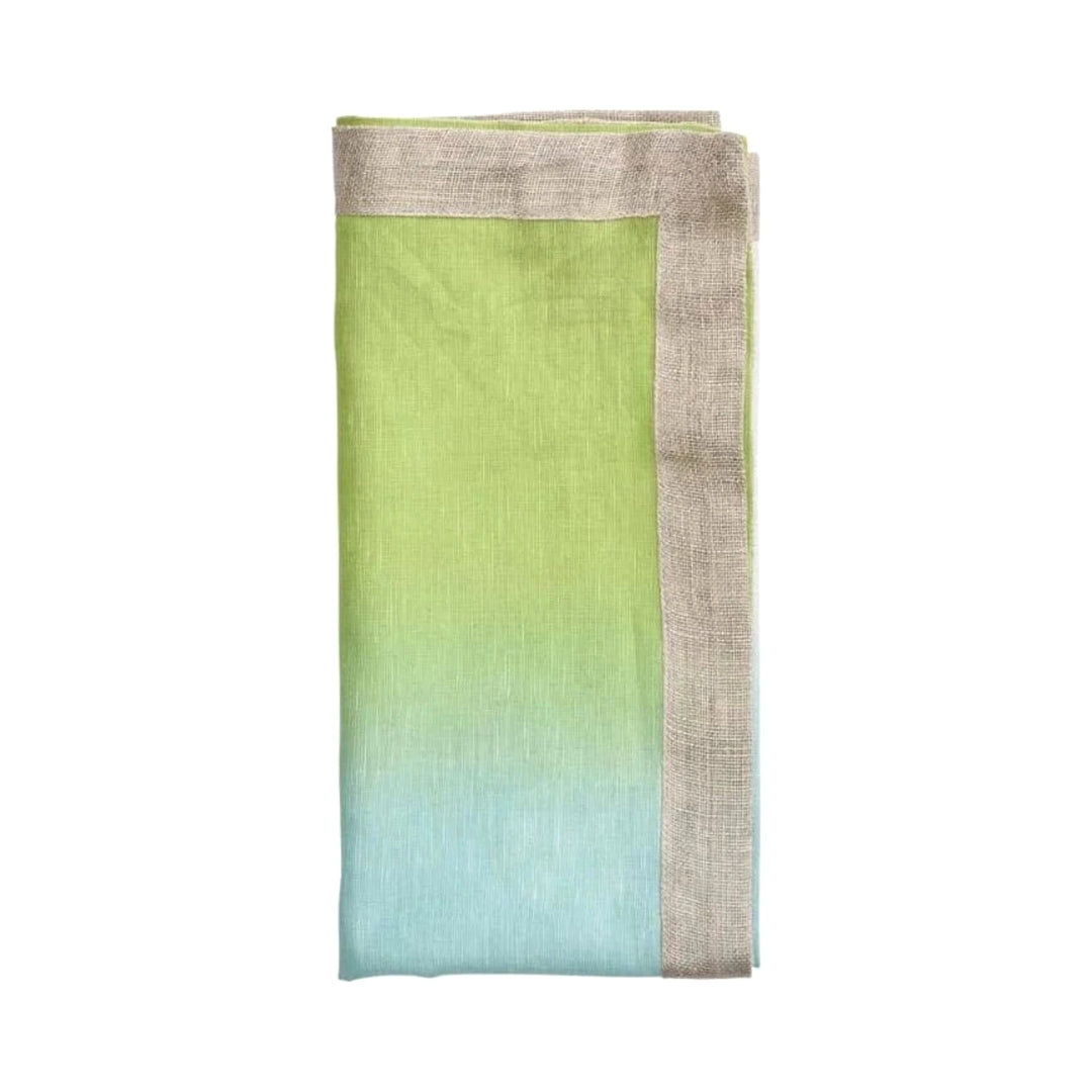 FineLeaf Guardanapos de Mesa Guardanapos KIM SEYBERT – AZUL VERDE - KIT COM 4 UNIDADES