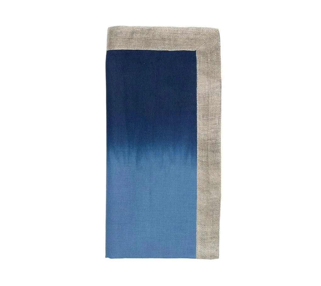 FineLeaf Guardanapos de Mesa Guardanapos KIM SEYBERT <br> AZUL BRANCO - KIT COM 4 UNIDADES