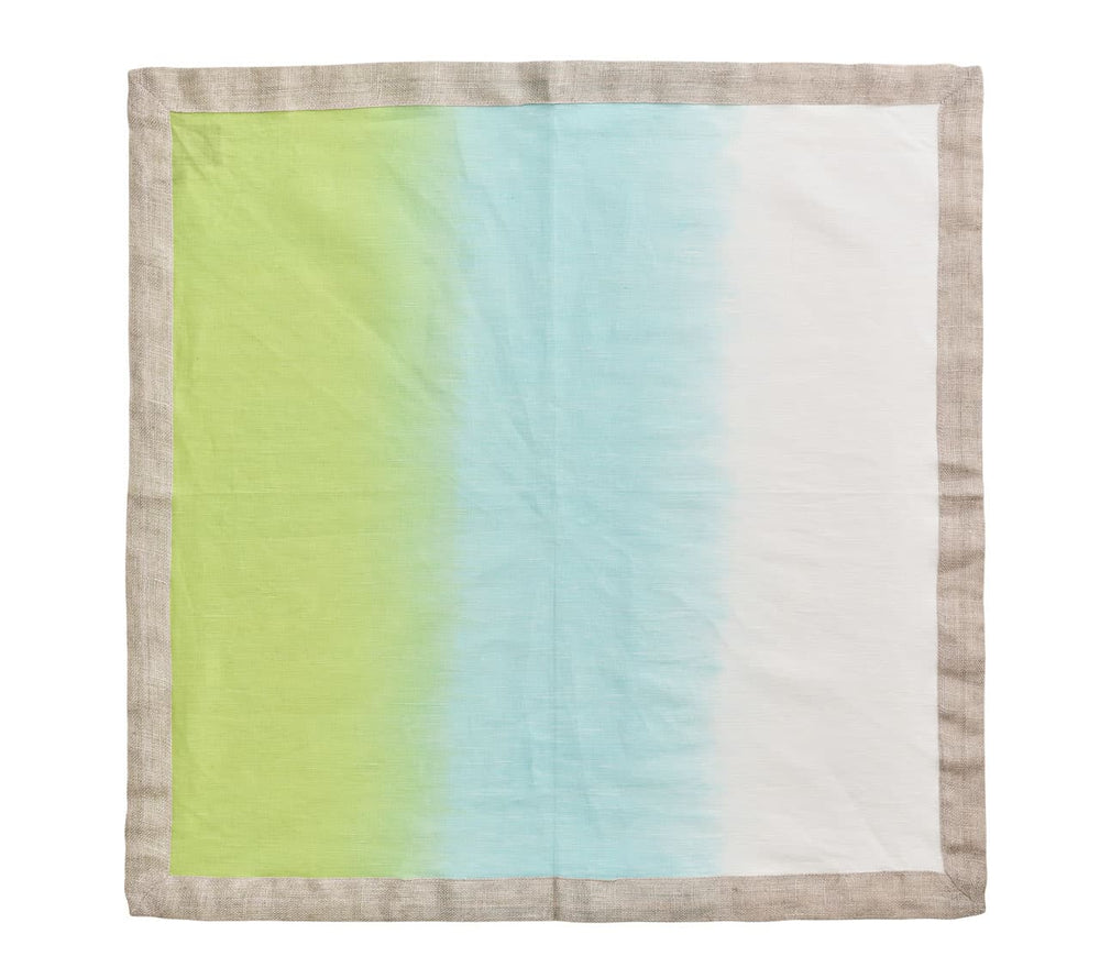 FineLeaf Guardanapos de Mesa Guardanapos KIM SEYBERT <br> AZUL VERDE  - KIT COM 4 UNIDADES