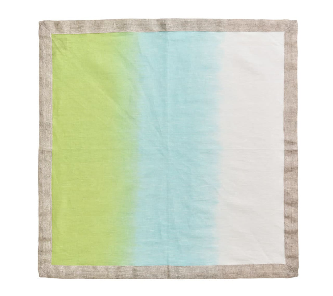 FineLeaf Guardanapos de Mesa Guardanapos KIM SEYBERT <br> AZUL VERDE  - KIT COM 4 UNIDADES