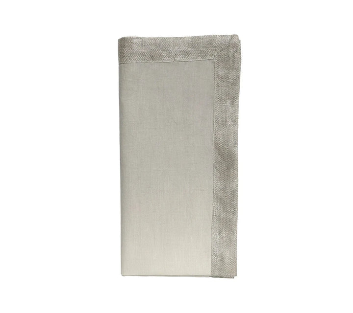 FineLeaf Guardanapos de Mesa Guardanapos KIM SEYBERT <br> CINZA E PRATA - KIT COM 4 UNIDADES