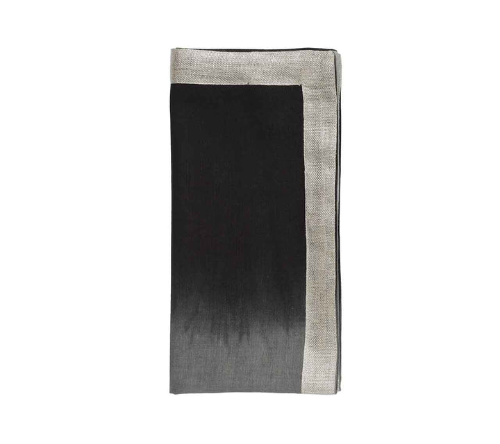 FineLeaf Guardanapos de Mesa Guardanapos KIM SEYBERT <br> CINZA PRETO - KIT COM 4 UNIDADES