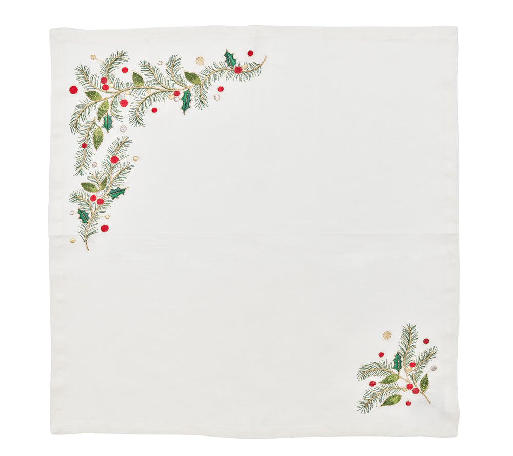 FineLeaf Guardanapos de Mesa Guardanapos KIM SEYBERT <br> Folhagem Natalino - KIT COM 4 UNIDADES