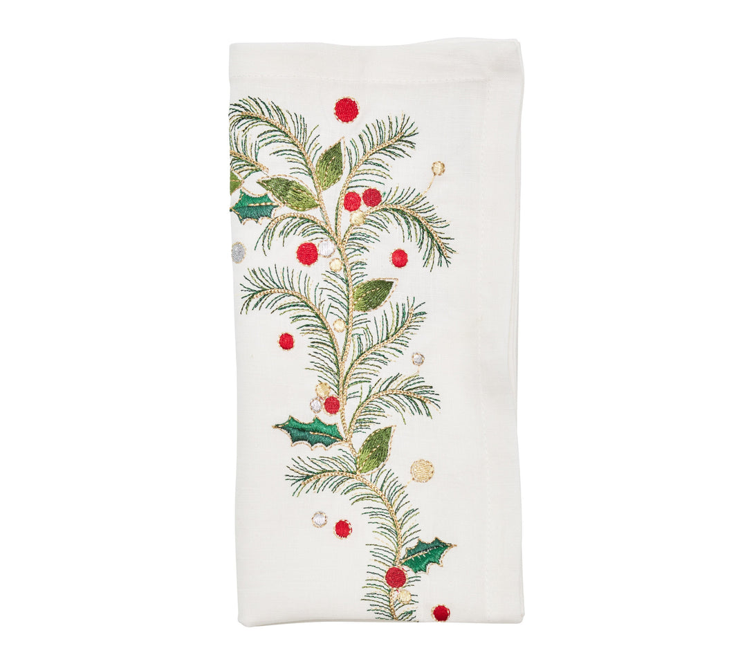FineLeaf Guardanapos de Mesa Guardanapos KIM SEYBERT <br> Folhagem Natalino - KIT COM 4 UNIDADES