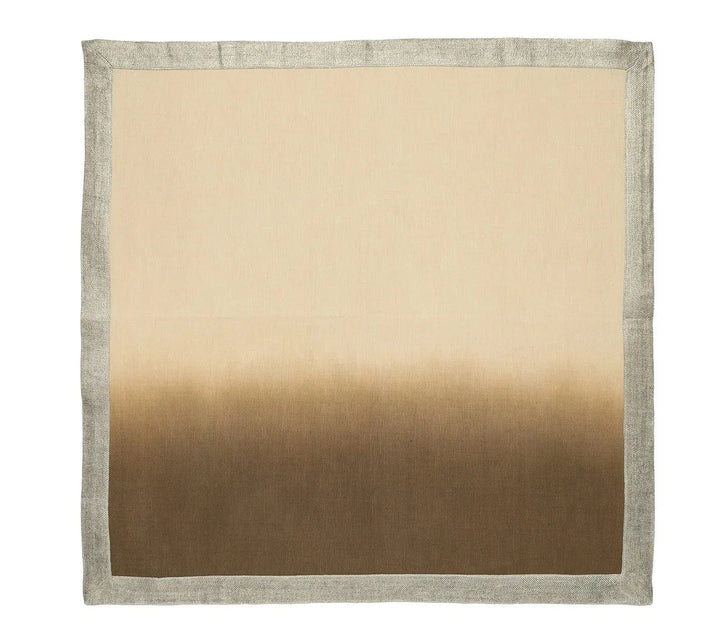 FineLeaf Guardanapos de Mesa Guardanapos KIM SEYBERT <br> MARROM DOURADO - KIT COM 4 UNIDADES