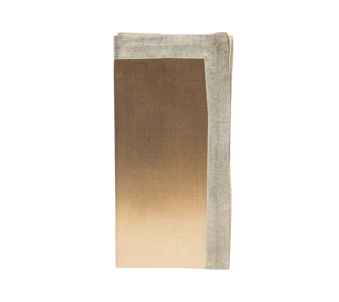 FineLeaf Guardanapos de Mesa Guardanapos KIM SEYBERT <br> MARROM DOURADO - KIT COM 4 UNIDADES