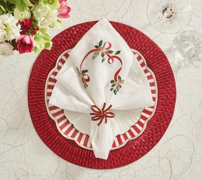 FineLeaf Guardanapos de Mesa Guardanapos KIM SEYBERT <br> NATAL - KIT COM 4 UNIDADES