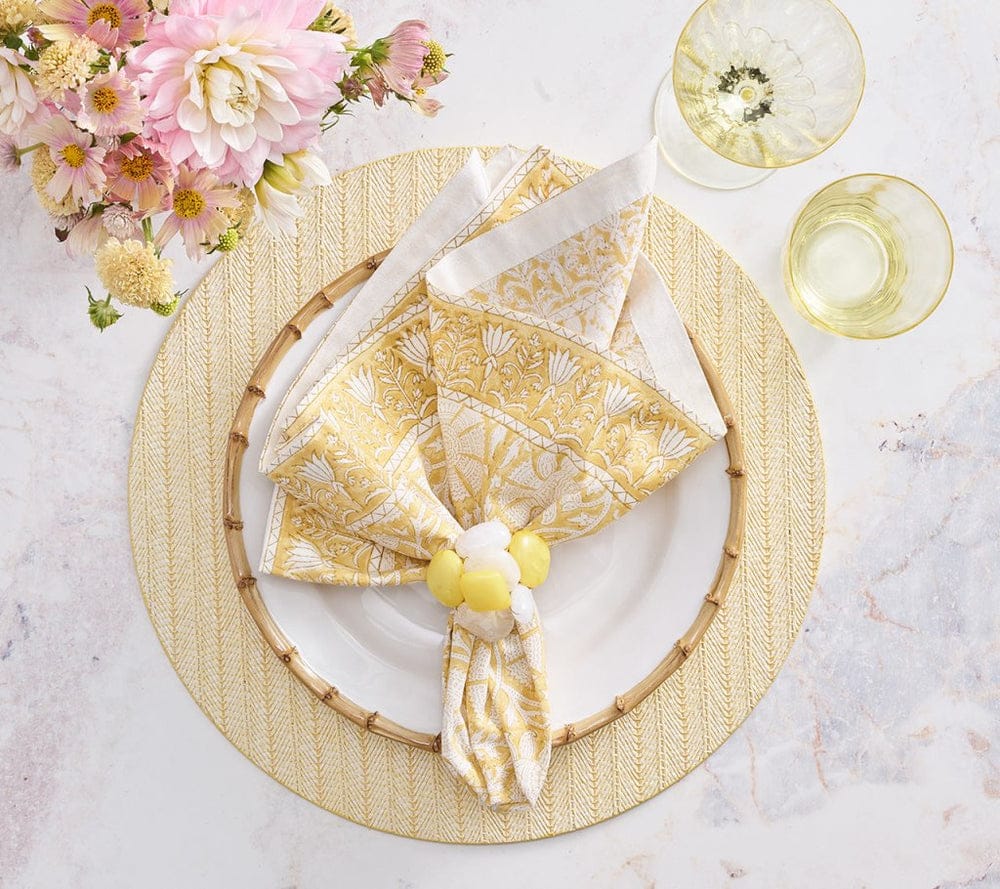 FineLeaf Guardanapos de Mesa Guardanapos KIM SEYBERT <br> Provence Yellow KIT COM 4 UNIDADES