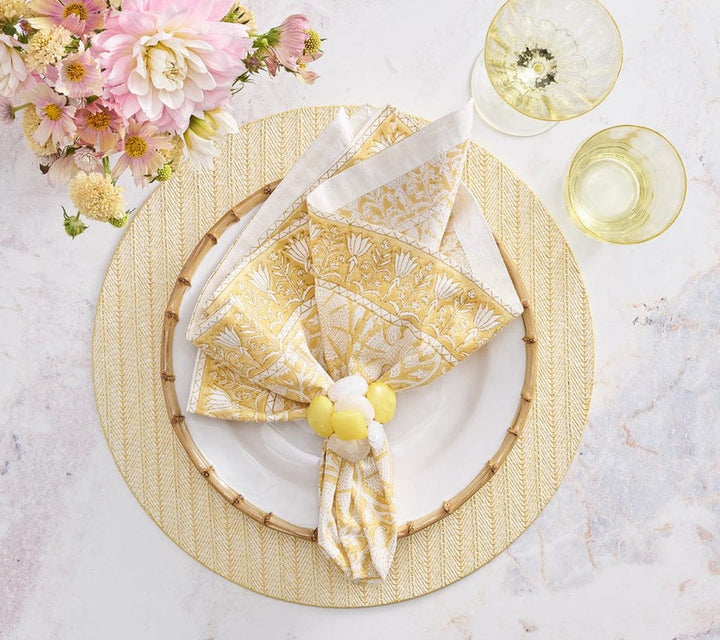 FineLeaf Guardanapos de Mesa Guardanapos KIM SEYBERT <br> Provence Yellow KIT COM 4 UNIDADES