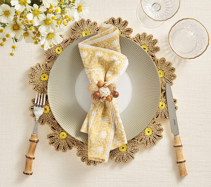FineLeaf Guardanapos de Mesa Guardanapos KIM SEYBERT <br> Provence Yellow KIT COM 4 UNIDADES