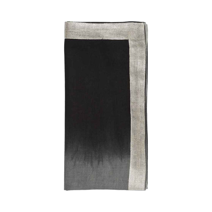 FineLeaf Guardanapos de Mesa Guardanapos KIM SEYBERT – CINZA PRETO - KIT COM 4 UNIDADES