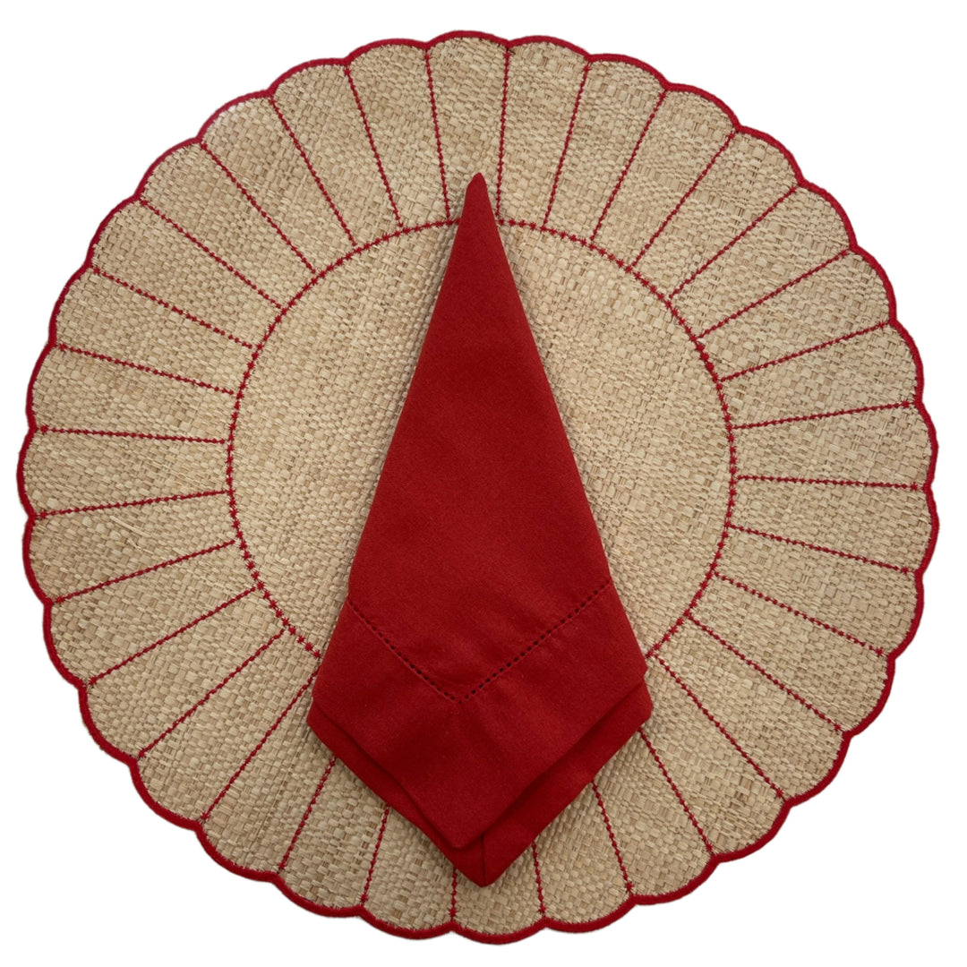 FineLeaf Guardanapos de Mesa Red Guardanapos de Mesa <br> PONTO AJOUR
