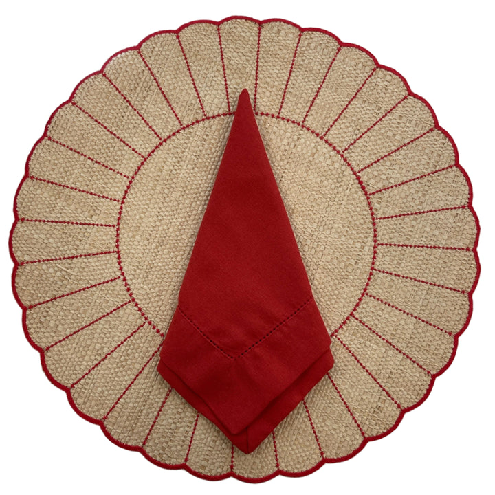 FineLeaf Guardanapos de Mesa Red Guardanapos de Mesa <br> PONTO AJOUR