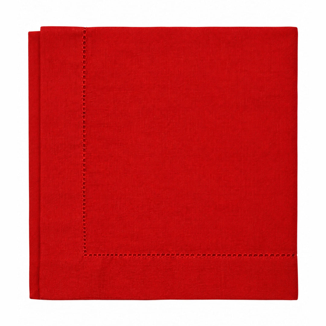 Guardanapo de Mesa Ponto Ajour, cor vermelho