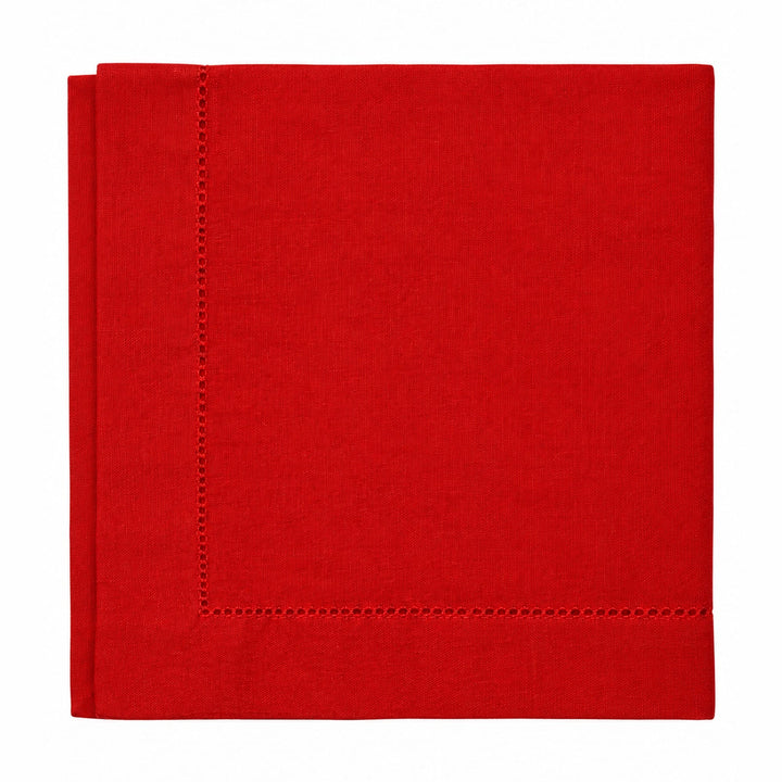 Guardanapo de Mesa Ponto Ajour, cor vermelho