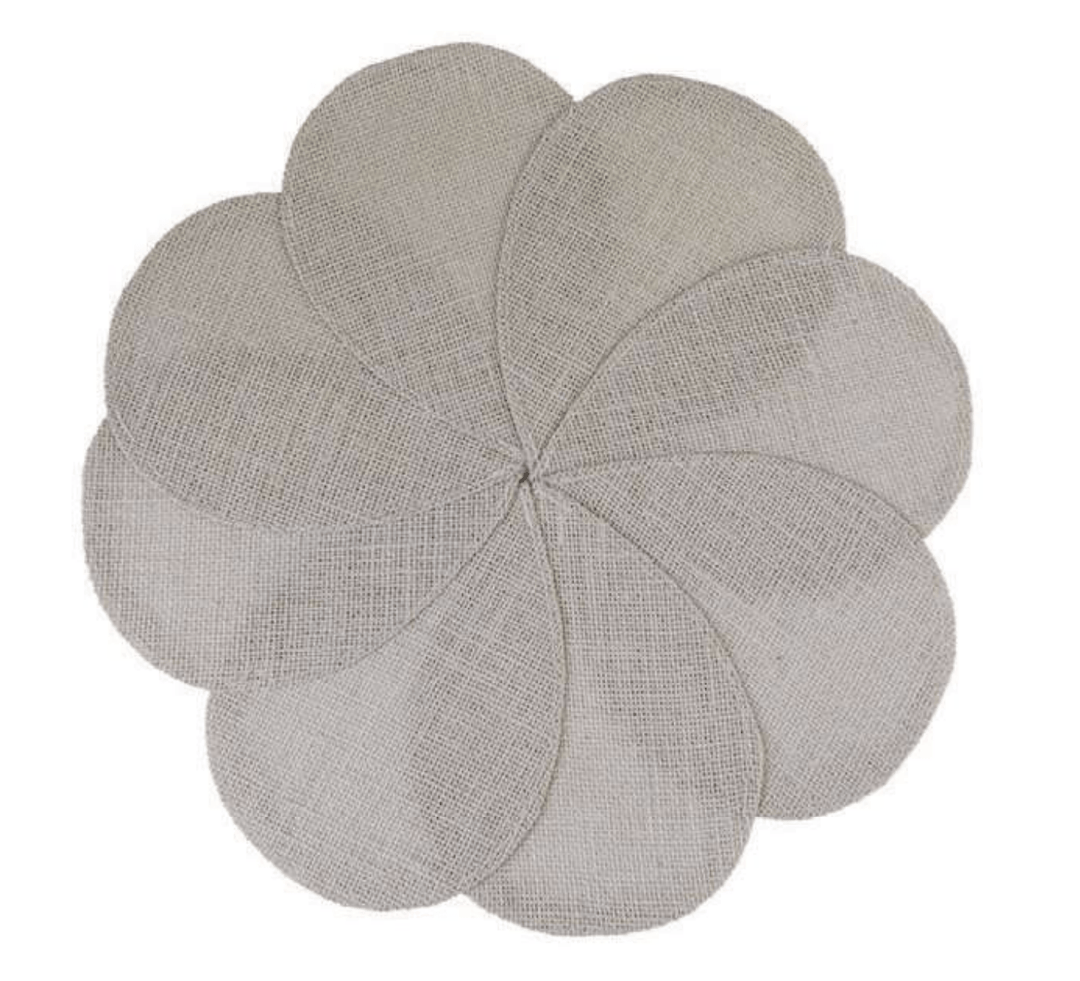 FineLeaf Jogos Americanos Jogo Americano <br> Flower Offwhite