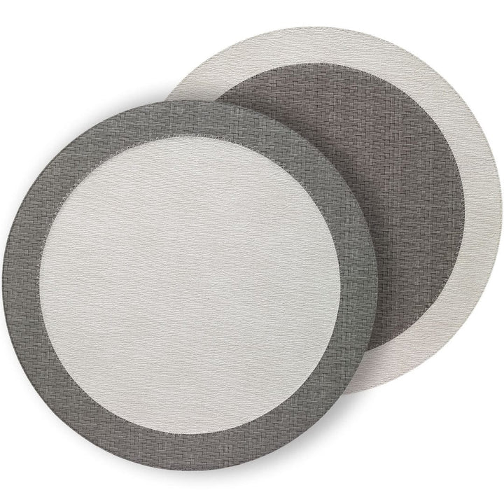 FineLeaf Jogos Americanos Jogo Americano <br> Halo Reversível Grey <br> kit com 4 unidades