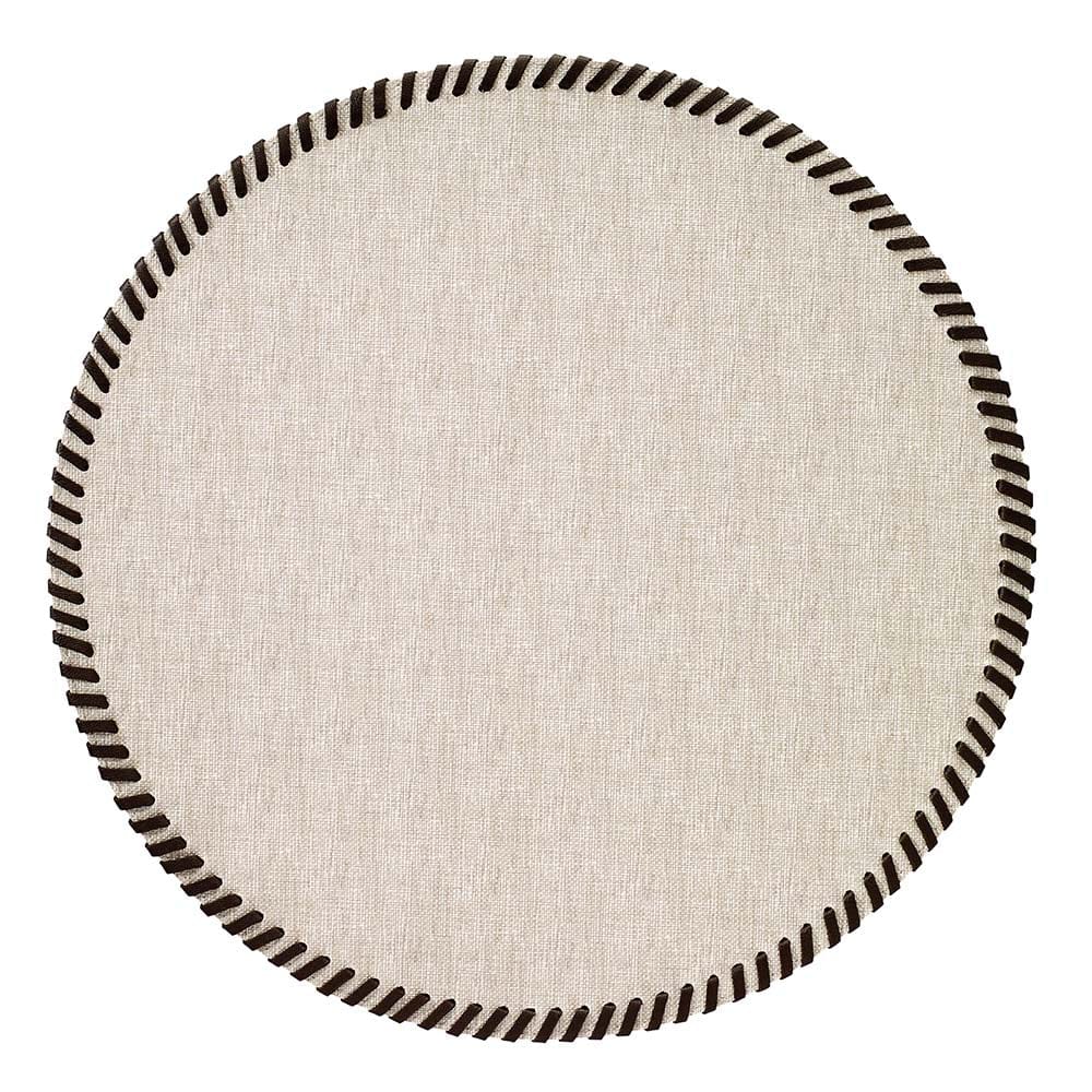 FineLeaf Jogos Americanos Jogo Americano <br> Whipstitch Bege <br> kit com 4 unidades