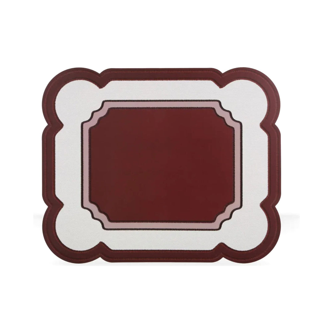 FineLeaf Jogos Americanos Jogo Americano – KIT 6 CADRE Vinho