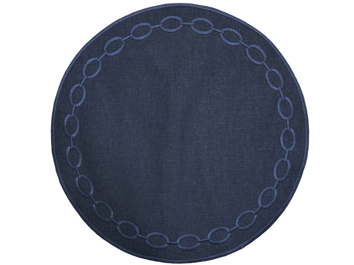 FineLeaf Jogos Americanos KIT 6 Jogos Americano <br> Elo Azul com guardanapo