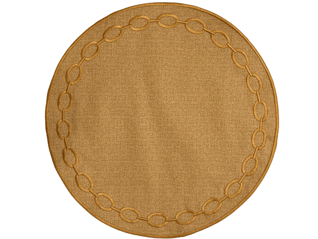 FineLeaf Jogos Americanos KIT 6 Jogos Americano <br> Elo Terracota com guardanapo