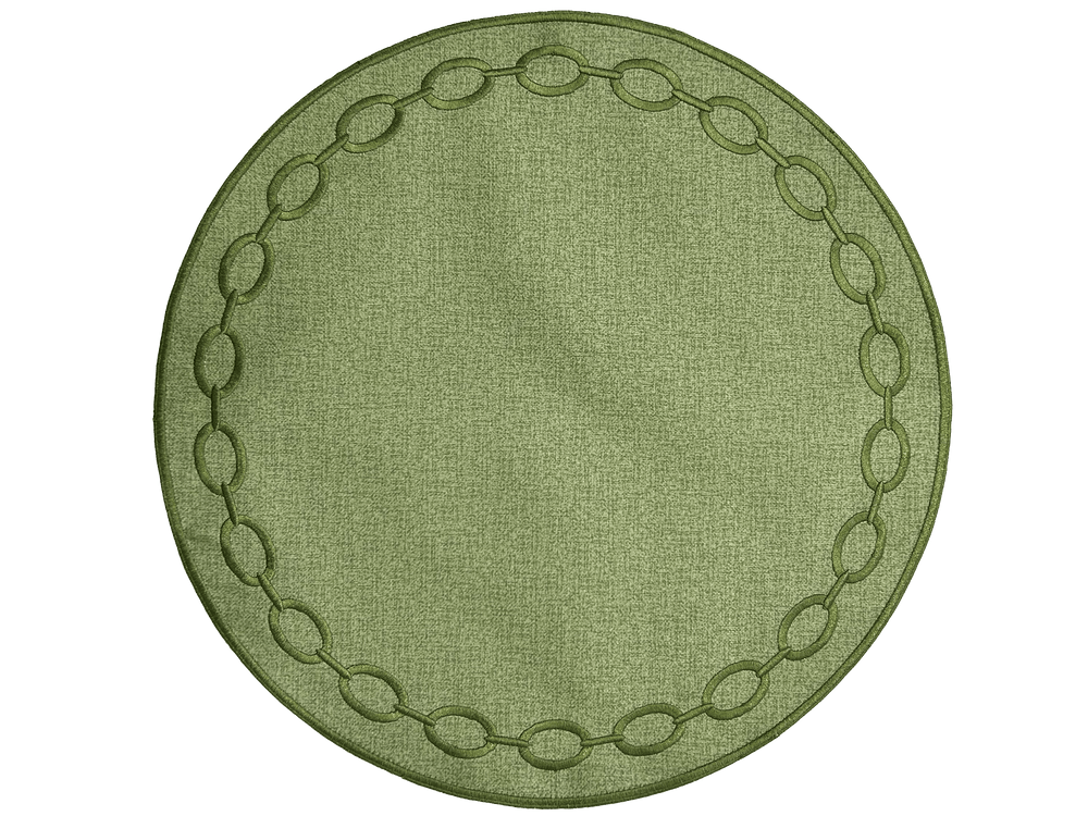 FineLeaf Jogos Americanos KIT 6 Jogos Americano <br> Elo Verde com guardanapo