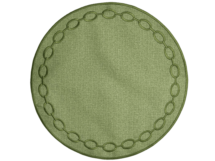 FineLeaf Jogos Americanos KIT 6 Jogos Americano <br> Elo Verde com guardanapo