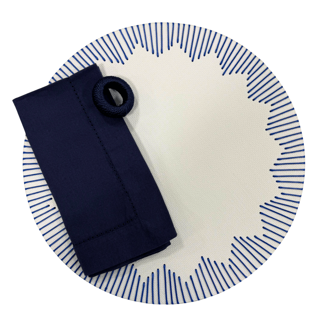 FineLeaf Jogos Americanos KIT Azul  - 3  PEÇAS