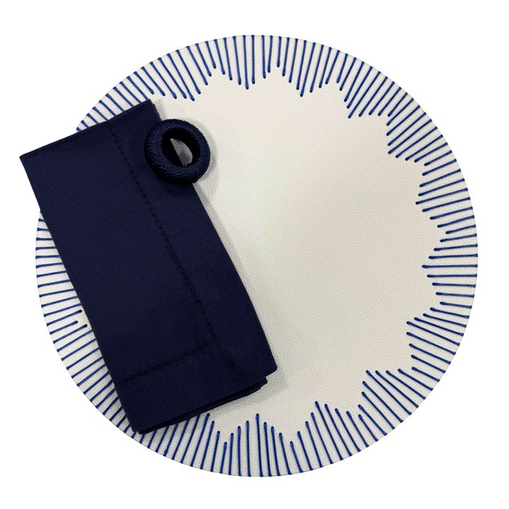 FineLeaf Jogos Americanos KIT Azul  - 3  PEÇAS