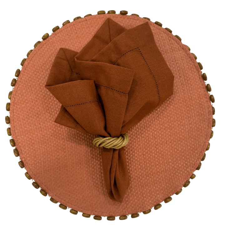 FineLeaf Jogos Americanos KIT Bali Terracota - 3  PEÇAS