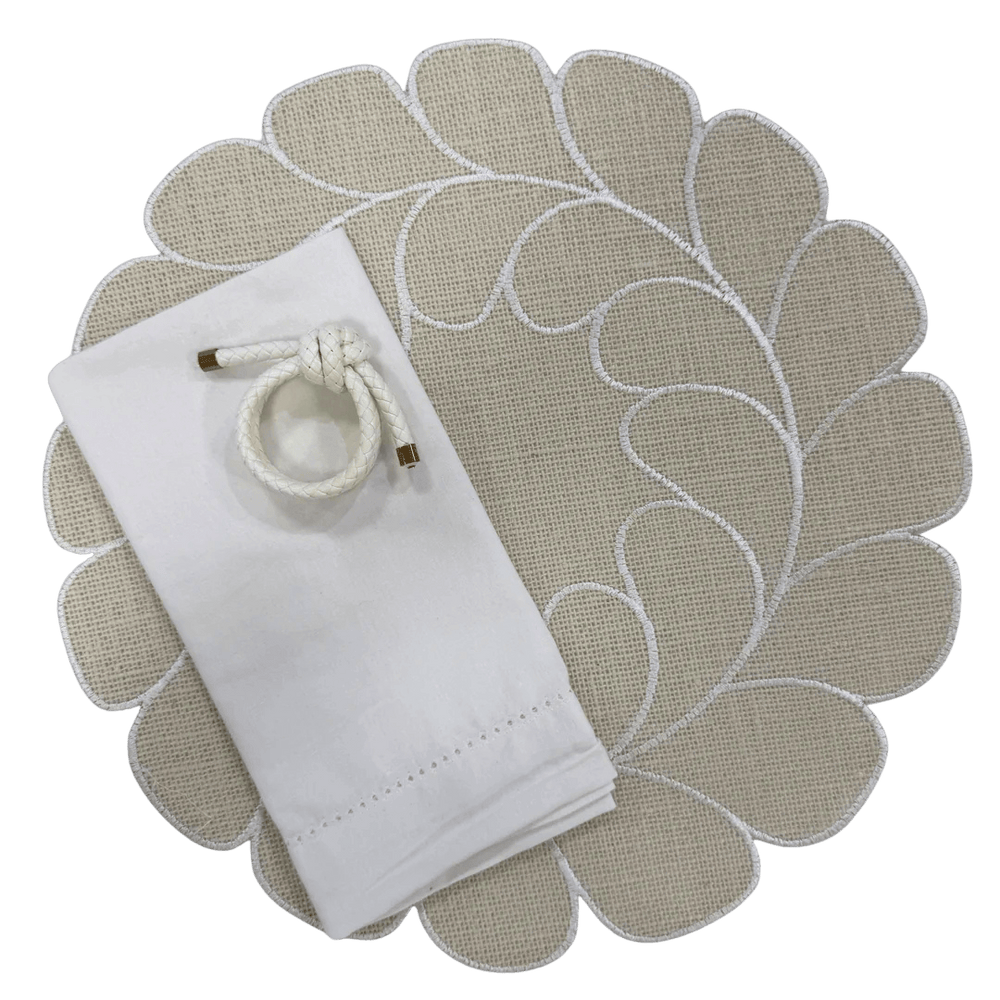 FineLeaf Jogos Americanos KIT White  - 3  PEÇAS